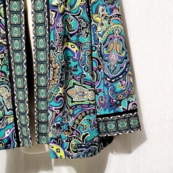 Joan Rivers Vibrant Jewel Tone Paisley Jacket (XL) - Picture 3 of 9